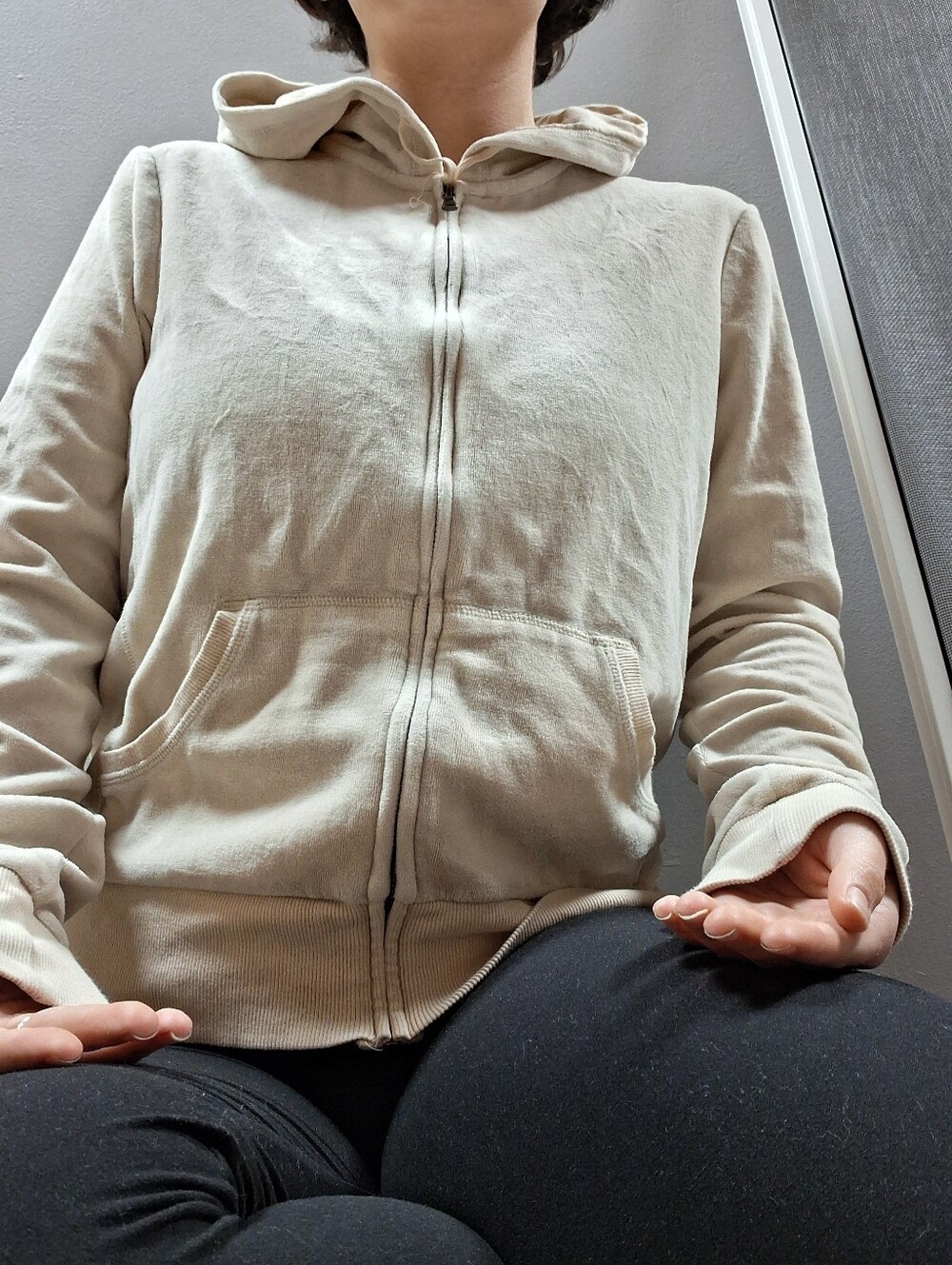 Express Cream Full-Zip Hoodie Jacket